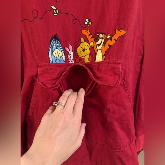 Vintage Red Hoodie with Winnie the Pooh - Picture 2 of 7